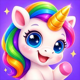 App icon of Baby Rainbow Unicorn Care Game